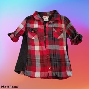 Girl's button up flannel